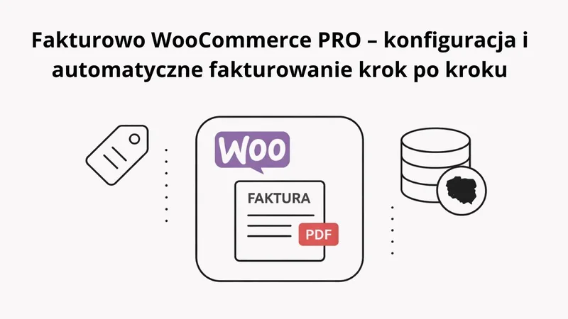 Plansza tytułowa filmu o konfiguracji wtyczki Fakturowo WooCommerce